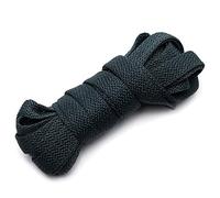 ANUFER 1 Paar 9 mm Breite Flache Schnürsenkel für Trainer Stiefel Klassischer Ersatz für Schuhschnürsenkel P11 Tiefgrün 240cm