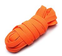 ANUFER 1 Paar 9 mm Breite Flache Schnürsenkel für Trainer Stiefel Klassischer Ersatz für Schuhschnürsenkel P11 Orange Rot 260cm