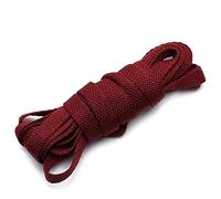 ANUFER 1 Paar 9 mm Breite Flache Schnürsenkel für Trainer Stiefel Klassischer Ersatz für Schuhschnürsenkel P11 Burgund 130cm