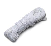 ANUFER 1 Paar 9 mm Breite Flache Schnürsenkel für Trainer Stiefel Klassischer Ersatz für Schuhschnürsenkel P11 Weiß 280cm