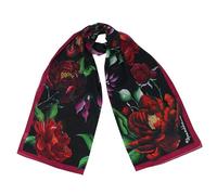 Anuschka Damen Women's Original Printed Artwork Scarf-Midnight Peony Chiffon-Schal, Bedruckt, Motiv: Mitternachtspfingstrose, Einheitsgröße