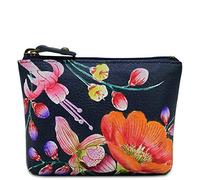 Anuschka Kleiner Münzbeutel für Damen aus echtem Leder - Moonlit Meadow