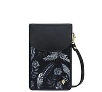 Anuschka Wanderlust Kollektion Handytasche zum Umhängen mit RFID-Börse - Stoff-Umhängetaschen für Damen - Jungle Macaws