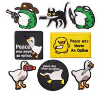 Anwlki 8 Stück Patches Klett Patch, lustig süß gestickte Aufnäher taktische Moral Klettverschluss-Aufnäher für Rucksäcke, Taschen, Geschirre, Westen, Militäruniformen, Jacken, Jeans, Hüte