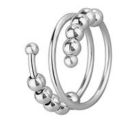 Anxiety Ring Sterling Silber Fidget Ring mit kubischer Zirkon Einstellbar Anti Stress Ring Spinner Achtsamkeitsring für Damen Herren Tochter weihnachtsgeschenke für frauen