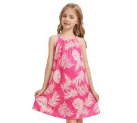 ANYFITTING Mädchen Kleider Ärmelloses Sommerkleid A-Linie Casual Partykleider Neckholder Kleid Rundhals Kinderkleid Swing Abendkleid Kinder Festliche Kleider mit 6-12Jahre