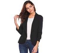 AnyuA Damen Eleganter Festlich Kurz Bolero Jacke Blazer Schwarz M