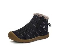 AnyuA Herren Damen Winterschuhe Warm Gefütterte Boots Stiefelette Outdoor Knöchelhoch Slip on Schneestiefel Winter Schuhe Schwarz 41