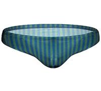 AnyuA Herren Klassischer Stil Elastische Streifen Briefs Niedrige Taille Schwimmhose Dunkelgrün 5 M