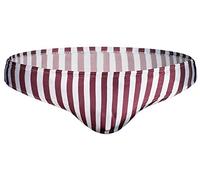 AnyuA Herren Klassischer Stil Elastische Streifen Briefs Niedrige Taille Schwimmhose Rot 8 M