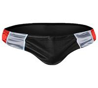 AnyuA Hombre Nähen Kordelzug Schwimmhose Badeshorts Kurze Briefs Schwarz M