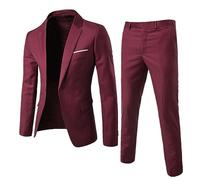 Anzüge Herren Klassischer Hochzeitsanzug - Jackett & Hose Formal Outfit Slim Fit Komplett Regular Sakko Dinner 2-Teilig Vintage Party Klassisch Charmant Sets Herrenanzug Set