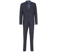 Anzug 3-teilig STEFFENKLEIN "SteffenKlein Anzug", Herren, Gr. 46, N-Gr, blau (marine), Obermaterial: 65% Polyester PES. 35% Viskose CV. Futter: 100% Polyester PES. 100% Polyester PES., uni, slim fit, 