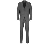 Anzug 3-teilig STEFFENKLEIN "SteffenKlein Anzug", Herren, Gr. 56, N-Gr, grau (anthrazit), Obermaterial: 65% Polyester PES. 35% Viskose CV. Futter: 100% Polyester PES. 100% Polyester PES., uni, slim fi