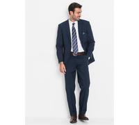 Anzug BONPRIX "Anzug (2-tlg. Set), Regular Fit", Herren, Gr. 56, N-Gr, dunkelblau (länge: regulär), Web, Obermaterial: 100% Polyester. Futter: 100% Polyester, gepflegt, unifarben, regular fit, Anzüge