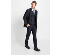 Anzug BONPRIX, Herren, Gr. 60, N-Gr, dunkelblau (länge: regulär), Web, Accessoire: 100% Polyester. Obermaterial: 88% Polyester, 12% Viskose. Futter: 100% Polyester, gepflegt, unifarben, festlich, regu