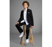 Anzug BRUNO BANANI "2tlg. Jersey Anzug", Jungen, Gr. 140, N-Gr, schwarz, Jersey, Obermaterial: 76% Polyester, 20% Viskose, 4% Elasthan. Futter: 100% Polyester, unifarben, Basic, Anzüge, NEU BRUNO BANA