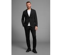 Anzug BRUNO BANANI "Packable Suit, Anzug", Herren, Gr. 46, U + N + S Gr, schwarz, Web, Obermaterial: 77% Polyester, 23% Elasthan. Futter Oberteil: 100% Polyester, unifarben, slim fit, Anzüge, perfekt
