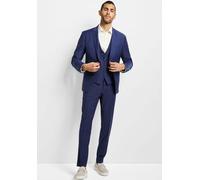 Anzug CINQUE "CICASTELLO", Herren, Gr. 58, N-Gr, blau, Web, Obermaterial: 53% Polyester, 43% Schurwolle, 4% Elasthan, unifarben, Basic, Anzüge Anzug, mit Powerstretch (82795918-58)