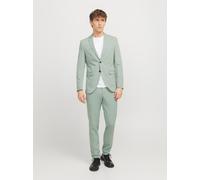 Anzug JACK & JONES "JPRFRANCO Extra schmal, pflegeleicht, stilvoll mit fallendem Revers", Herren, Gr. 54, N-Gr, iceberg grün, Web, Obermaterial: 78% Polyester, 17% Viskose, 5% Elasthan, unifarben, sli