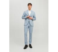 Anzug JACK & JONES "JPRFRANCO Extra schmal, pflegeleicht, stilvoll mit fallendem Revers", Herren, Gr. 54, N-Gr, blau (ashley blau), Web, Obermaterial: 78% Polyester, 17% Viskose, 5% Elasthan, unifarbe