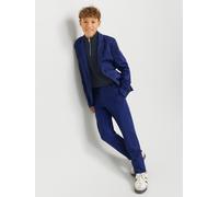 Anzug JACK & JONES JUNIOR "JJEJAXON sorgt für stylischen Look mit optimaler Passform", Jungen, Gr. 176, N-Gr, blau (medieval blau), Jersey, Obermaterial: 79% Polyester, 18% Viskose, 3% Elasthan, unifa