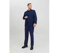 Anzug "JPRFRANCO SUIT NOOS PLS", Damen, Gr. 70, N-Gr, blau (medieval blau), Web, Obermaterial: 78% Polyester, 17% Viskose, 5% Elasthan, JACK & JONES PLUSSIZE, unifarben, slim fit, Anzüge (14690559-70)