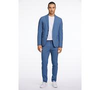 Anzug LINDBERGH "Anzug Slim Fit", Damen, Gr. 56, Normalgrößen, steel blau mel, Obermaterial: 68% Polyester, 30% Viskose, 2% Elasthan; Futter: 100% Polyester; Füllung: 100% Polyester, unifarben, slim f