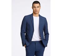 Anzug LINDBERGH "Anzug Slim Fit", Herren, Gr. 48, Normalgrößen, blau (blau mel), Obermaterial: 68% Polyester, 30% Viskose, 2% Elasthan. Futter: 100% Polyester. Füllung: 100% Polyester, unifarben, slim