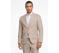 Anzug LINDBERGH "Anzug Slim Fit", Herren, Gr. 52, Normalgrößen, lt sand, Obermaterial: 92% Polyester, 7% Viskose, 1% Elasthan; Futter: 100% Polyester, slim fit, Anzüge (87318051-52) lt sand