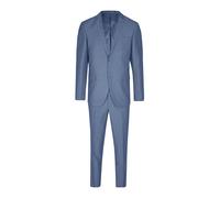 Anzug STEFFENKLEIN "SteffenKlein Anzug", Herren, Gr. 46, N-Gr, blau (hellblau), Obermaterial: 65% Polyester PES. 35% Viskose CV. Futter: 100% Polyester PES. 100% Polyester PES., uni, slim fit, Anzüge,