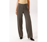 Anzughose ANISTON CASUAL, Damen, Gr. 46, N-Gr, grau, beige, anthrazit, Jersey, Obermaterial: 62% Polyester, 33% Viskose, 5% Elasthan, Jacquardmuster, gemustert, figurumspielend lang, Hosen Anzughose,