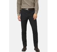 Anzughose BABISTA "Hose AMORISSO", Herren, Gr. 25, N-Gr, grau (dunkelgrau kariert), Obermaterial: 50% Baumwolle CO. 31% Polyester COOLMAX PES(Coolmax). 17% Viskose Birla CV Birla. 2% Elasthan EL., Hos