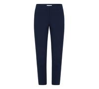 Anzughose BETTY & CO "Damen mit Taschen", Damen, Gr. 42, Normalgrößen, blau (dunkelblau), Obermaterial: 59% Polyester, 37% Viskose, 4% Elasthan, gerade 7/8-Länge, Hosen Anzughose, Taschen (11749067-42