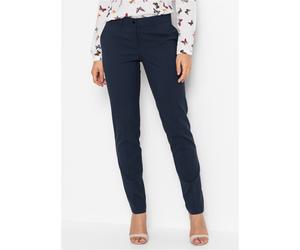 Anzughose BONPRIX "Anzugshose", Damen, Gr. 38, K-Gr, blau (dunkelblau (kurzgröße)), Obermaterial: 76% Polyester, 22% Viskose, 2% Elasthan, slim fit 7/8-Länge, Hosen Anzughose, aus Polyester, Viskose u