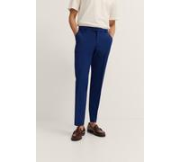 Anzughose BUGATTI "Mix & Match", Herren, Gr. 27, Untersetztgrößen, blau (360, blau), 75% Wolle, 22% Polyester, 3% Elasthan, unifarben, gerade, unten schmal, Hosen Anzughose, mit Bügelfalte & feiner St