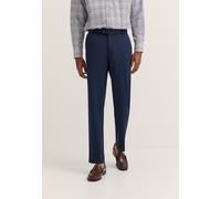 Anzughose BUGATTI "Regular Fit", Herren, Gr. 98, Schlankgrößen, blau (370, blau), 66% Polyester, 21% Viskose, 10% Polyamid, 3% Elasthan, unifarben, regular fit, Hosen Anzughose, Jersey-Artikel mit Str