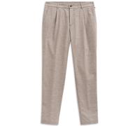 Anzughose BUGATTI "Tapered Fit", Herren, Gr. 56, Normalgrößen, beige (50, beige), 39% Wolle, 33% Polyester, 14% Viskose, 13% Polyamid, 1% Elasthan, unifarben, gerade, unten schmal, Hosen Anzughose, el