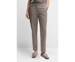 Anzughose CINQUE "CIHAMELIN", Damen, Gr. 34, N-Gr, braun, Web, Obermaterial: 64% Baumwolle, 33% Polyester, 3% Elasthan, unifarben, gerade, unten schmal lang, Hosen Anzughose, Tapered Fit, fließender S