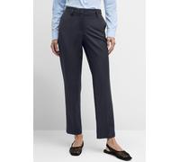 Anzughose CINQUE "CIHAMELIN", Damen, Gr. 40, N-Gr, blau (dunkelblau), Web, Obermaterial: 53% Polyamid, 43% Schurwolle, 4% Elasthan, unifarben, schmal knöchellang, Hosen Anzughose, Mit Markenlabelplätt