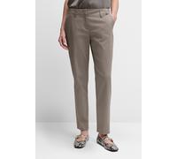Anzughose CINQUE "CIHAMELIN", Damen, Gr. 40, N-Gr, braun, Web, Obermaterial: 64% Baumwolle, 33% Polyester, 3% Elasthan, unifarben, gerade, unten schmal lang, Hosen Anzughose, Tapered Fit, fließender S