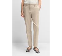 Anzughose CINQUE "CIHAMELIN", Damen, Gr. 42, N-Gr, beige, Web, Obermaterial: 64% Baumwolle, 33% Polyester, 3% Elasthan, unifarben, gerade, unten schmal lang, Hosen Anzughose, Tapered Fit, fließender S