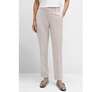 Anzughose CINQUE "CIHAMELIN", Damen, Gr. 44, N-Gr, beige, Web, Obermaterial: 53% Polyamid, 43% Schurwolle, 4% Elasthan, schmal knöchellang, Hosen Anzughose, Mit Markenlabelplättchen (50266968-44) beig