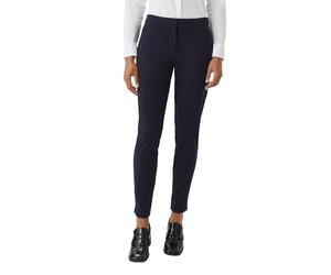 Anzughose COMMA, Damen, Gr. 34, N-Gr, blau (navy), Stoff, Obermaterial: 48% Polyamid, 42% Viskose, 10% Elasthan, unifarben, slim fit knöchelfrei, Hosen Anzughose, mit Viskose und Slim fit (19705754-34