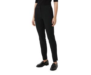 Anzughose COMMA, Damen, Gr. 42, N-Gr, schwarz, Stoff, Obermaterial: 48% Polyamid, 42% Viskose, 10% Elasthan, unifarben, slim fit knöchelfrei, Hosen Anzughose, mit Viskose und Slim fit (25429127-42) sc