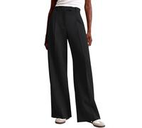 Anzughose Damen Hhigh Waist - Palazzo Hose Damen Weites Bein Stoffhose Elegant Business Freizeithose Arbeitshose mit Taschen Baggy Anzug Hosen Wide Leg Marlenehose Sommerhose Anzughosen Cargohose