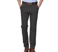 Anzughose für Herren - feste Baumwolle, normale formelle Hose, leichte Arbeitshose, leger, Business-Hose, Stretch, Loungehose, bequeme Bürohose, einfarbig, knitterfreie Hose, XXXXXXXL, grau, XL