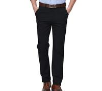 Anzughose für Herren - feste Baumwolle, normale formelle Hose, leichte Arbeitshose, leger, Business-Hose, Stretch, Loungehose, bequeme Bürohose, einfarbig, knitterfreie Hose, XXXXXXXL, navy, M