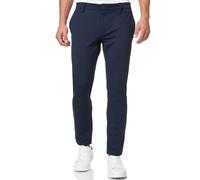 Anzughose INDICODE "INRoedekro", Damen, Gr. 36, Länge 32, blau (navy), Web, Obermaterial: 65% Viskose, 30% Polyamid, 5% Elasthan, unifarben, slim fit knöchellang, Hosen Anzughose, gepflegter Look mit