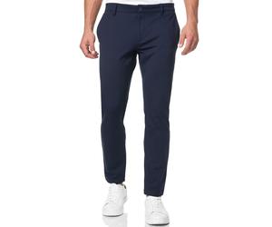 Anzughose INDICODE "INRoedekro", Herren, Gr. 32, Länge 32, blau (navy), Web, Obermaterial: 65% Viskose, 30% Polyamid, 5% Elasthan, unifarben, slim fit knöchellang, Hosen Anzughose, gepflegter Look mit